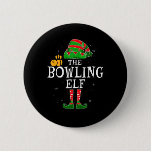 De Bowling Elf Group komt overeen met de kerstbal  Ronde Button 5,7 Cm