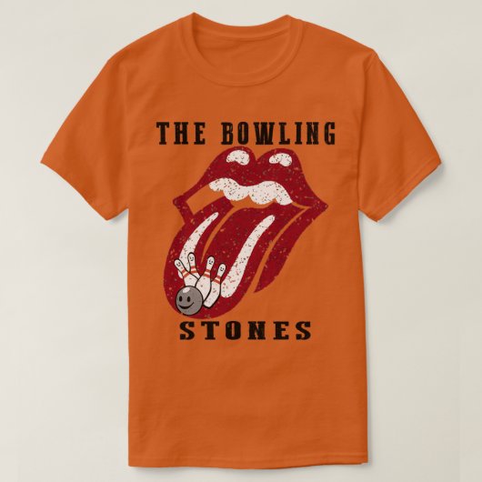 De Bowling Stones Funny american vlag Bowling Lov T-shirt (Design voorkant)