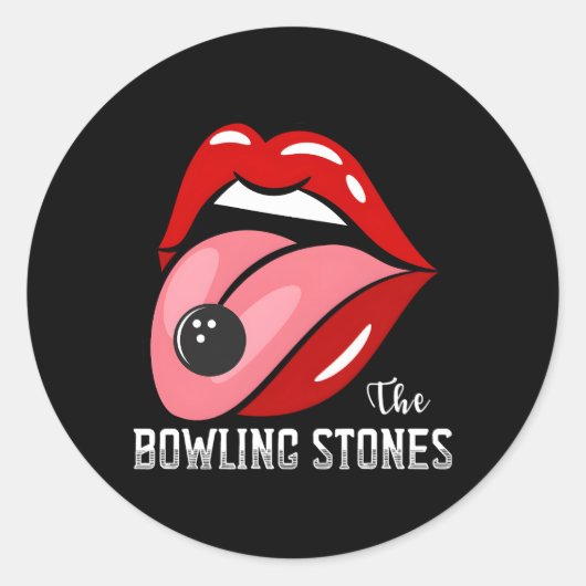 De Bowling StonesAmusant Beste Bowling Team Ronde Sticker (Voorkant)