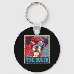 De Boxer Obama Poster Dier Pet Dog Love Sleutelhanger