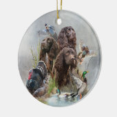 De Boykin Spaniël Keramisch Ornament (Links)