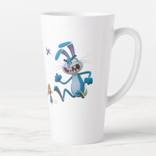 De boze konijn latte mok (Rechts)