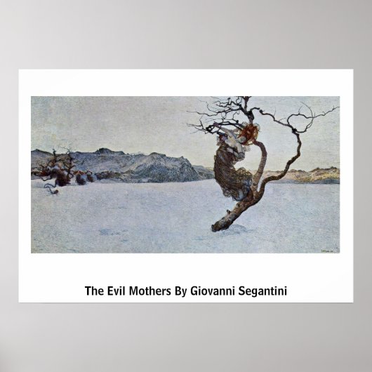 De boze moeders van Giovanni Segantini Poster (Voorkant)
