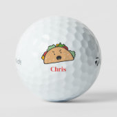 De Boze Taco Gepersonaliseerd met Naam Golfballen (Voorkant)