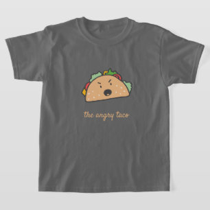 De boze tekst van Taco Mad Taco Emoji T-shirt
