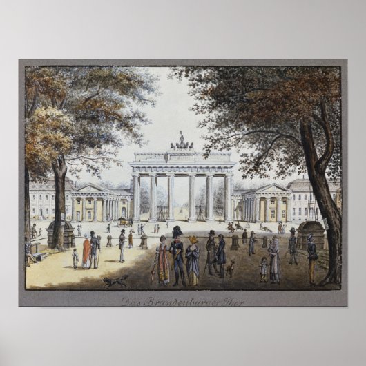 De Brandenburgse poort, Berlijn Poster (Voorkant)