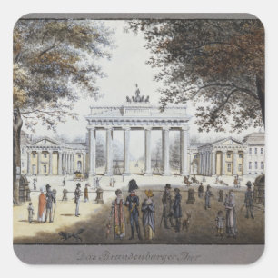 De Brandenburgse poort, Berlijn Vierkante Sticker