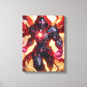 De brandende handhaver canvas afdruk