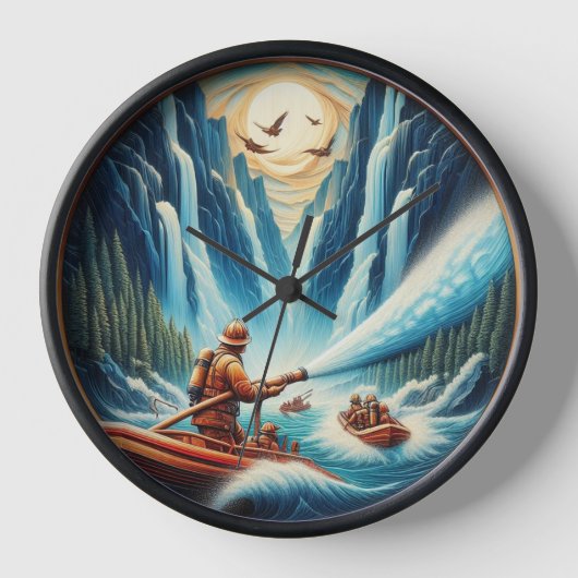 De brandweerlieden geladen op hun boot (Voorkant)