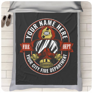 De brandweerman van het masker van de brandweerman fleece deken
