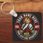 De brandweerman van het masker van de brandweerman sleutelhanger (Voorkant)