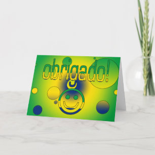 De Braziliaanse Giften danken u/Gezicht Obrigado Bedankkaart