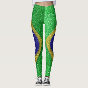De Braziliaanse vlag van de Braziliaanse Mode Styl Leggings