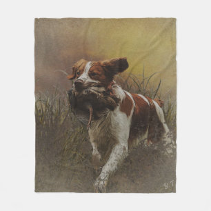 De Bretagne spaniel Ceramic Tile Beverage Coas Fleece Deken