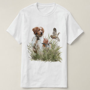 De Bretagne Spaniels, Frans Bretagne, Vogelhond, T-shirt