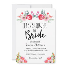 De Bride Floral Bridal Shower-uitnodiging