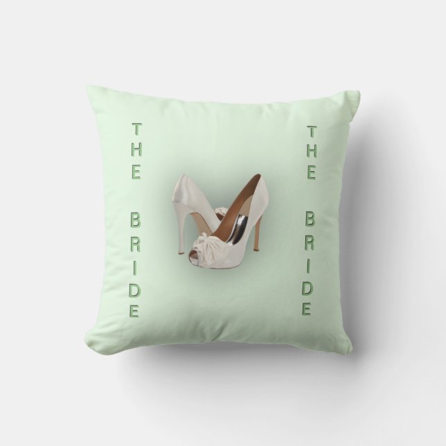 De Bride hoort groen Kussen (Voorkant)