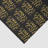 De Bride Tribe Modern Glitter Text & Feathers Tissuepapier (Detail)