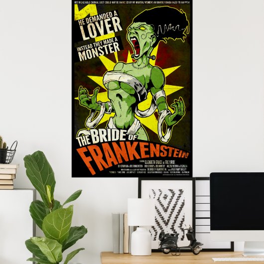 De Bride van Frankenstein Poster (Thuiskantoor)