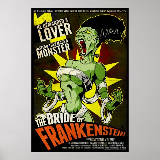 De Bride van Frankenstein Poster (Voorkant)