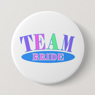 De Bride van het team - de Speld van de Partij Ronde Button 7,6 Cm