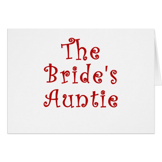De brides Auntie (Voorkant Horizontaal)