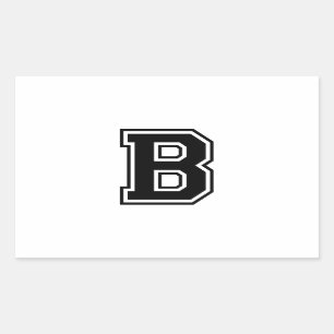 De brief B, Collegiaal Alfabet Rechthoekige Sticker