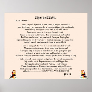 DE BRIEF VAN JESUS POSTER