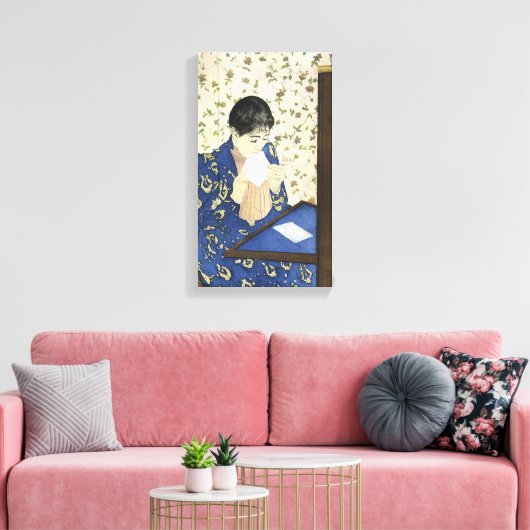 De brief van Mary Cassatt,  impressionisme Canvas Afdruk (Insitu (Woonkamer))