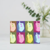 De Briefkaarten van de Chanoeka van Dreidel van de (Staand voorkant)