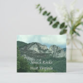 De Briefkaarten van de Foto van Seneca Rocks West (Staand voorkant)