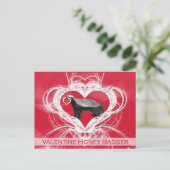 De Briefkaarten van de Valentijnsdag van de Das (Staand voorkant)