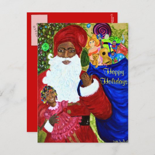 De Briefkaarten van de Wens van de kerstman - (Voorkant / Achterkant)