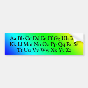 De Brieven van het alfabet - ABC In hoofdletters Bumpersticker