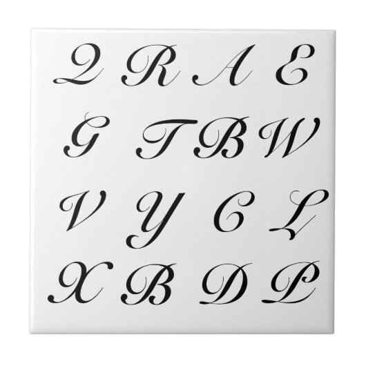 De Brieven van het scrabble Tegeltje (Voorkant)