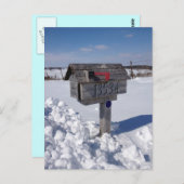 De brievenbus van de winter briefkaart (Voorkant / Achterkant)