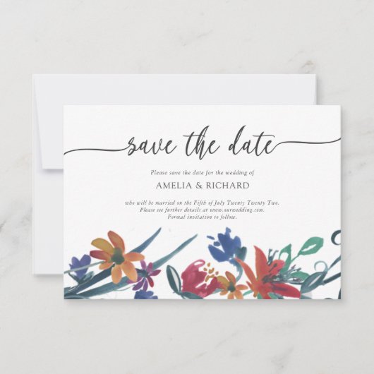 De Bright Country mix bewaart de datum RSVP Kaartje (Voorkant)