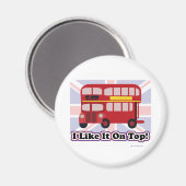 De British Bus Double Decker Fun Magneet (Voorkant / Achterkant)