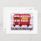 De Britse bus Briefkaart (Voorkant / Achterkant)