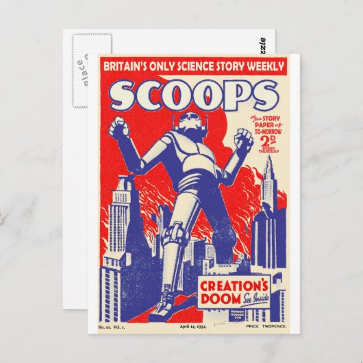 De Britse robots komen eraan! Briefkaart (Voorkant / Achterkant)