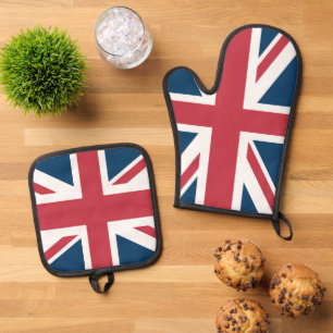 De Britse vlag Union Jack Ovenwant & Pannenlap Set