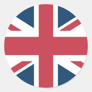 De Britse vlag Union Jack Ronde Sticker