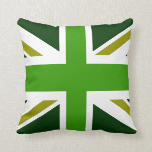 de Britse vlag werpt groene hoofdkussenolijf Kussen