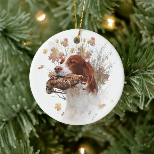 De Brittany spaniel Keramisch Ornament (Boom)