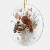 De Brittany spaniel Keramisch Ornament (Links)