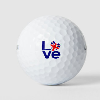 De Britten Houden van de Blauwe Hartvlag Golfballen