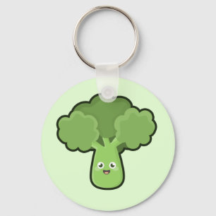 De Broccoli van Kawaii Sleutelhanger
