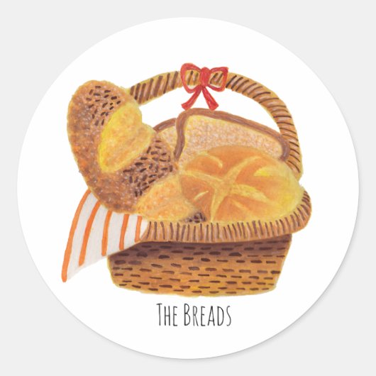 De broden ronde sticker (Voorkant)