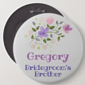 De Broer Button Badge van de Bridegroom (Voorkant /achterkant)