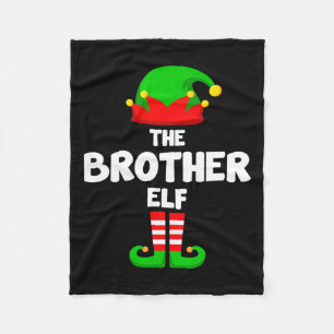 De broer Elf Grappig Kerstmis Matching Family Pa Fleece Deken